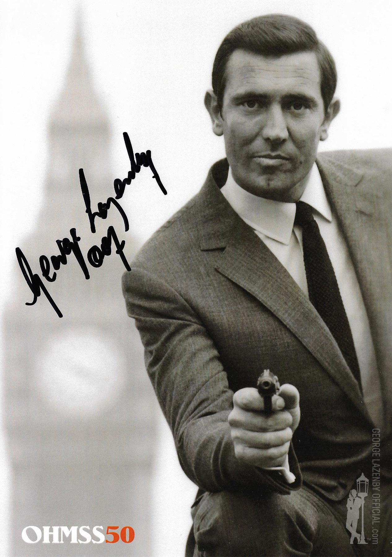 OHMSS 50 George Lazenby signed photograph GLOHMSS50-02