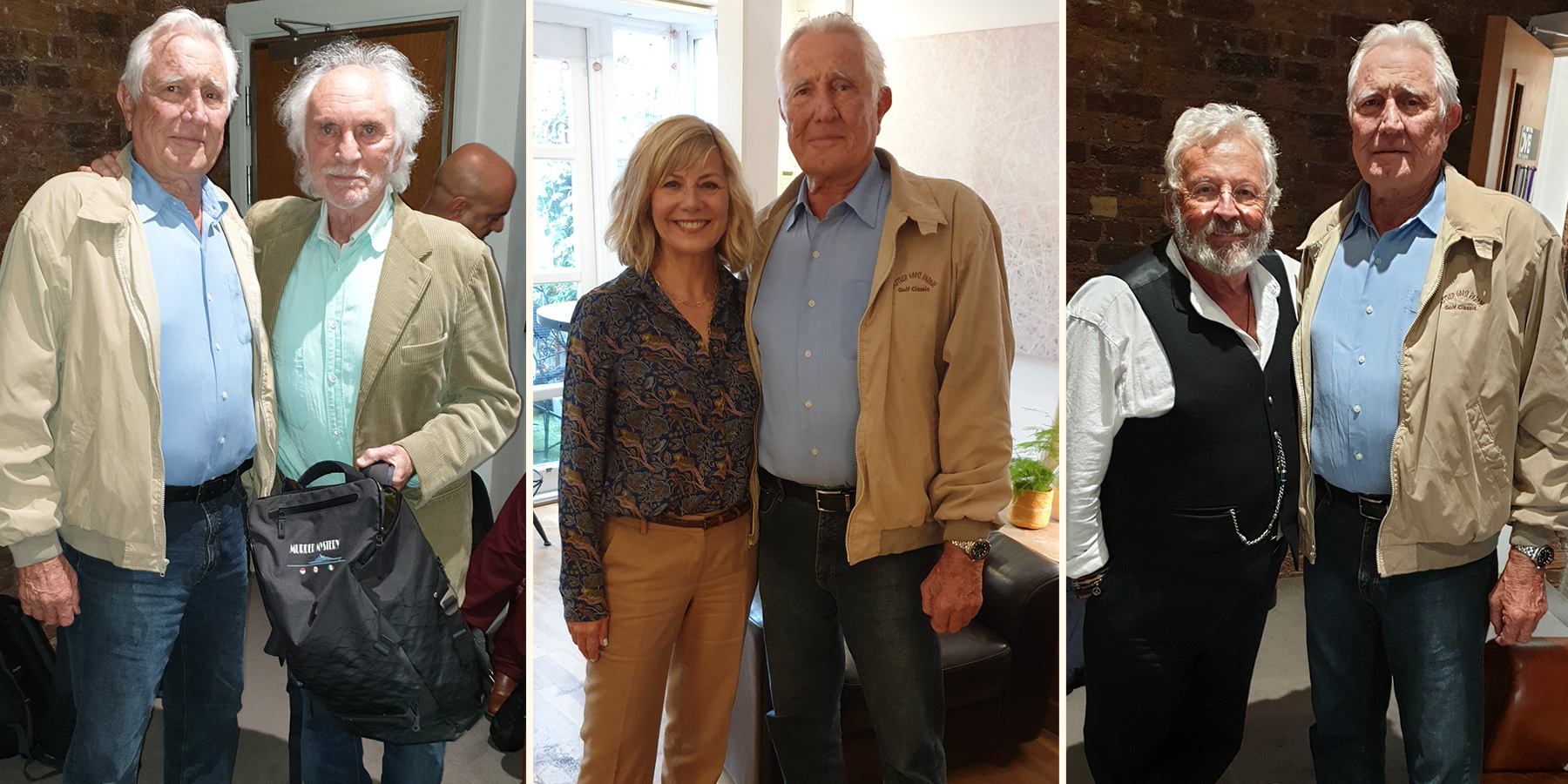 George Lazenby with Terence Stamp, Glynis Barber and Terry Molloy.